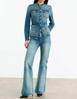 Jeansjacke Geraldine im Military-Stil