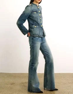 Jeansjacke Geraldine im Military-Stil