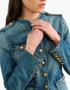 Jeansjacke Geraldine im Military-Stil