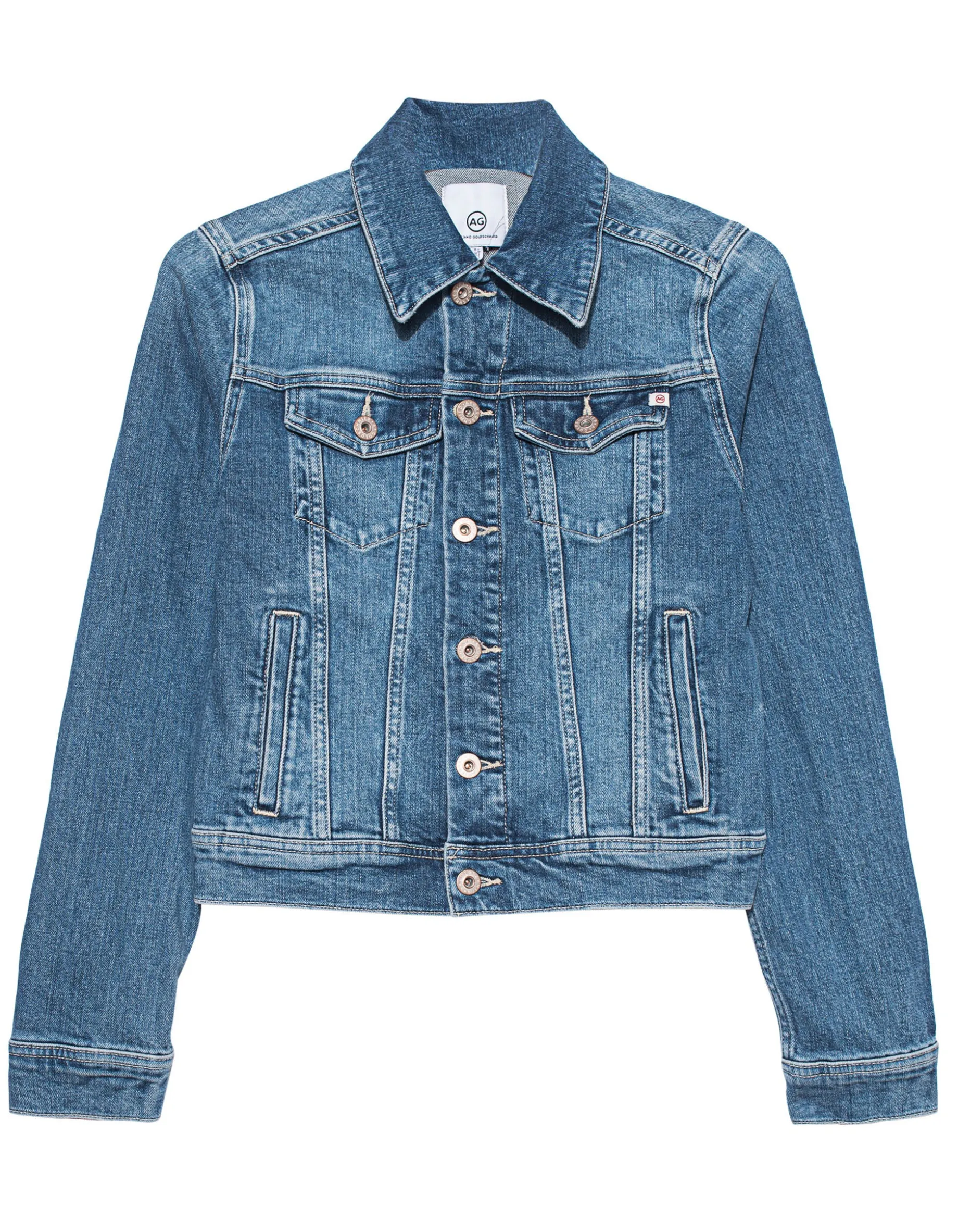 Jeansjacke im Washed-Out Look