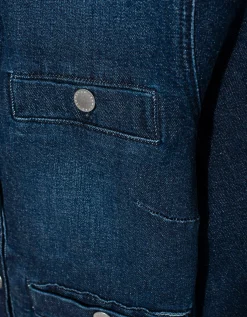 Jeansjacke mit Fransenkanten