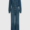 Jeans-Overall im Washed-Out Look