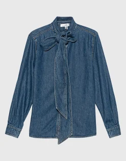 Jeans-Schluppen-Bluse
