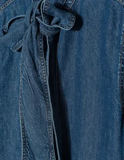Jeans-Schluppen-Bluse