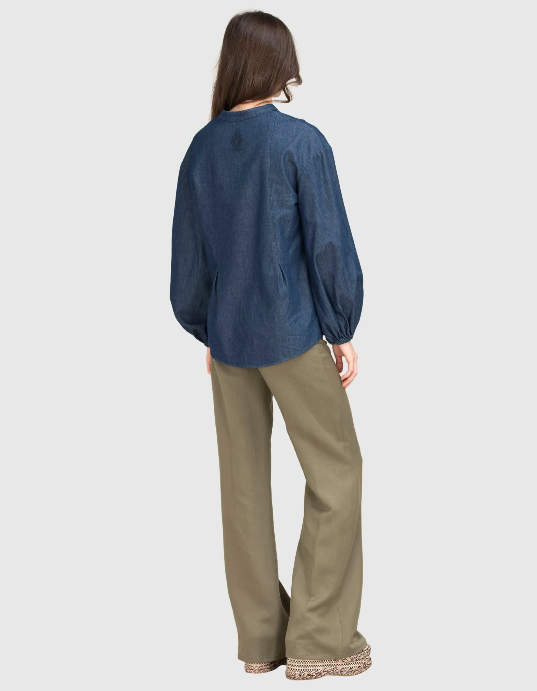Jeans-Tunika mit Ballon-Ärmeln