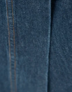 Jeans-Wickel-Minirock mit Gürtel