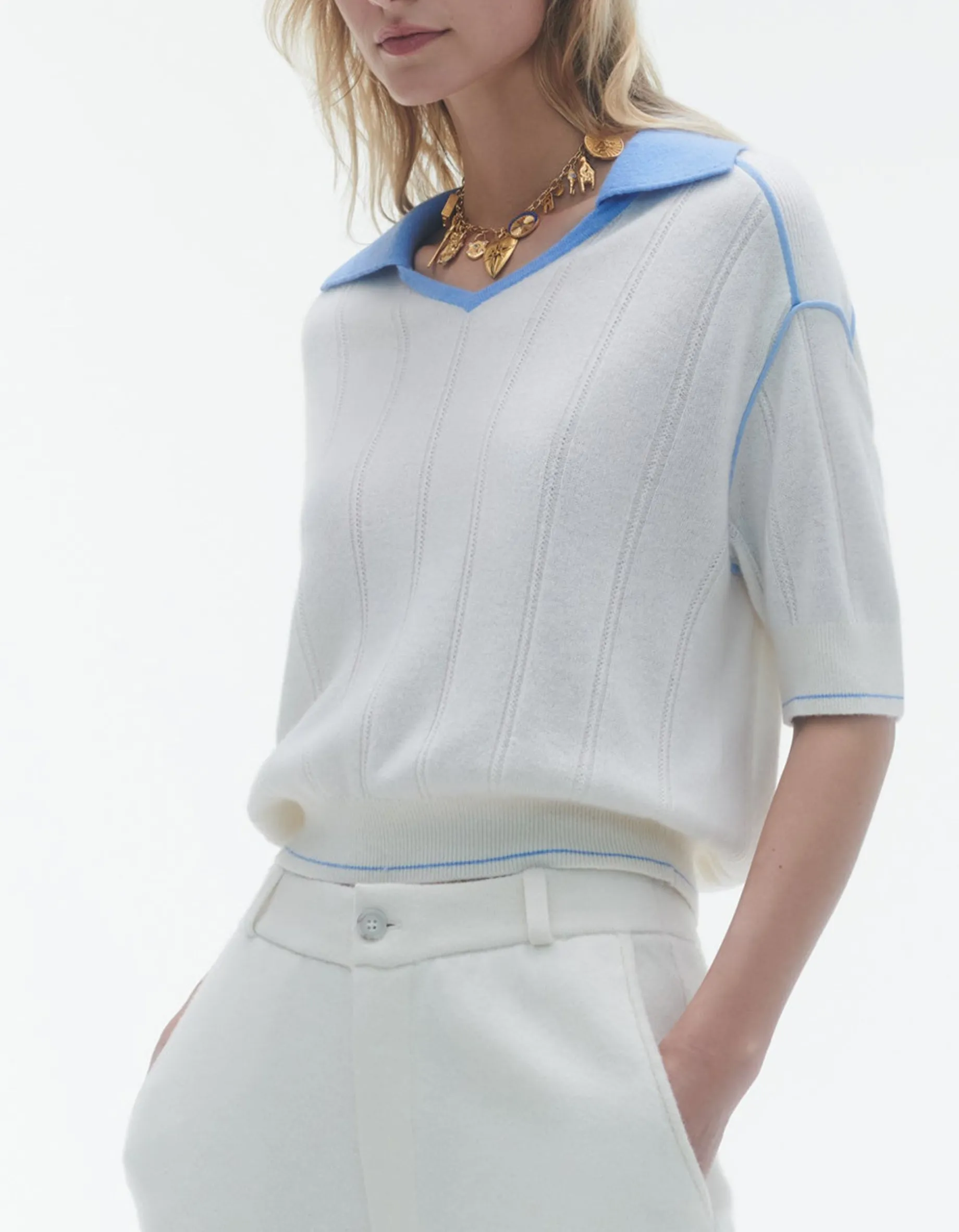 Kaschmir Polo-Shirt Pele