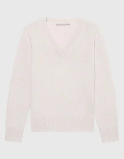 Kaschmir Pullover mit V-Ausschnitt