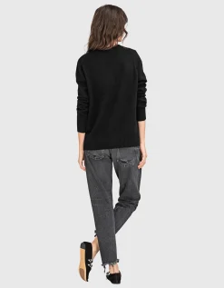 Kaschmir Pullover mit V-Ausschnitt