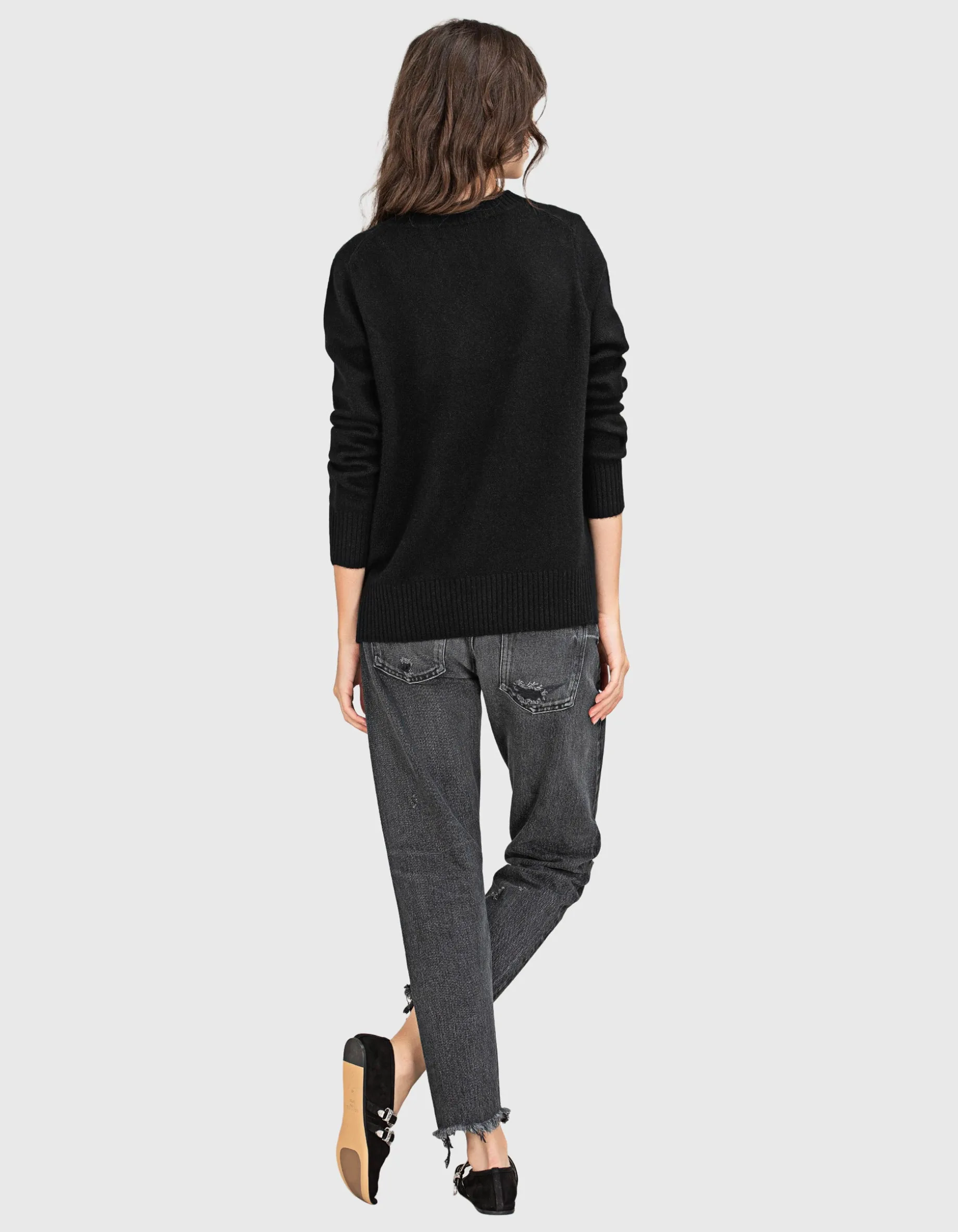 Kaschmir Pullover mit V-Ausschnitt