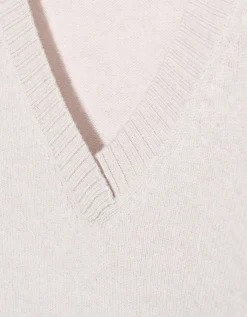 Kaschmir Pullover mit V-Ausschnitt