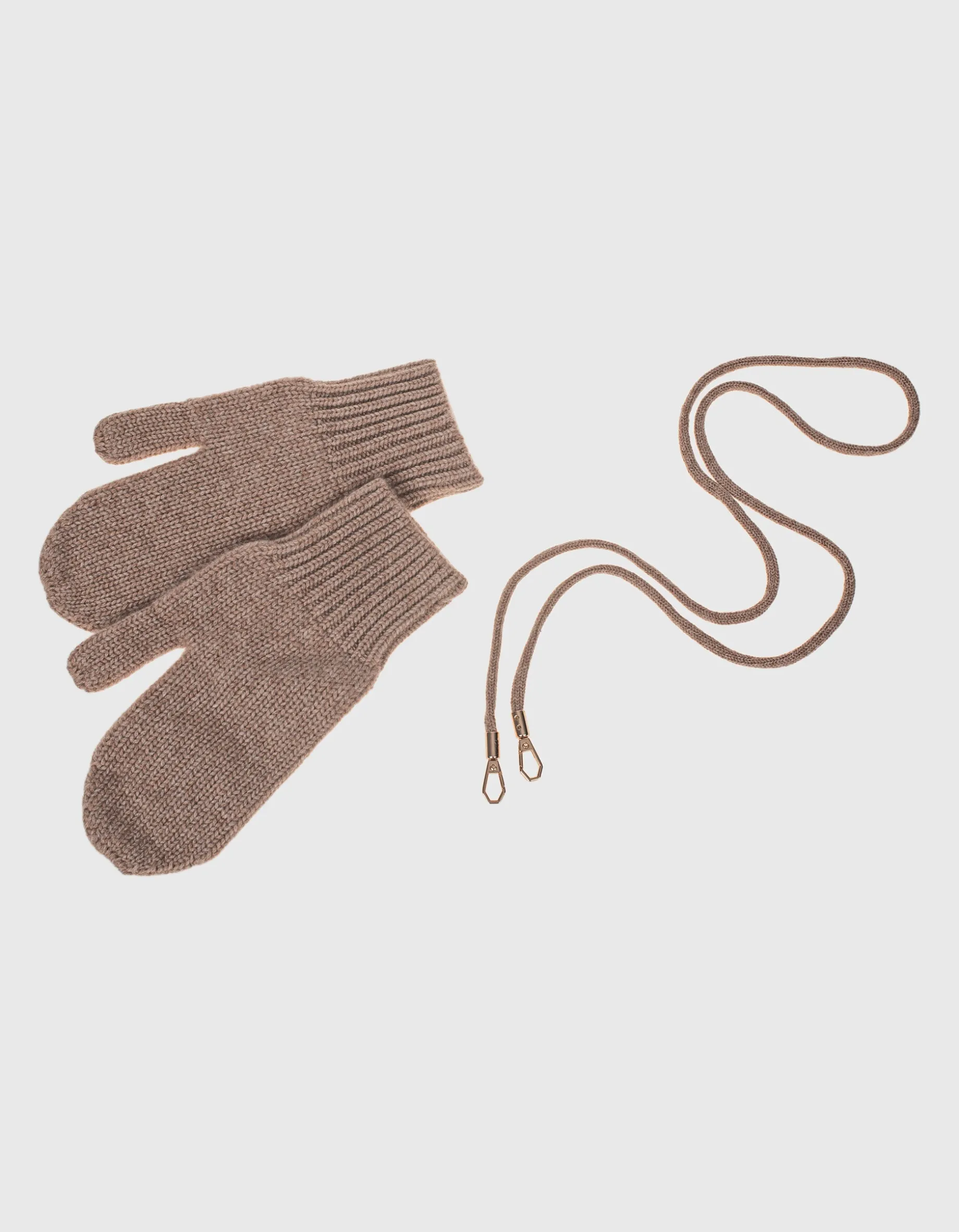 Kaschmir-Handschuhe mit abnehmbarem Riemen