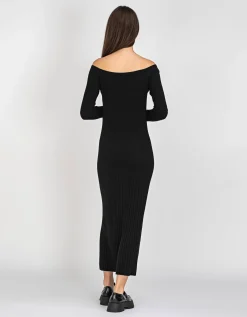 Kaschmir-Kleid mit U-Boot Ausschnitt