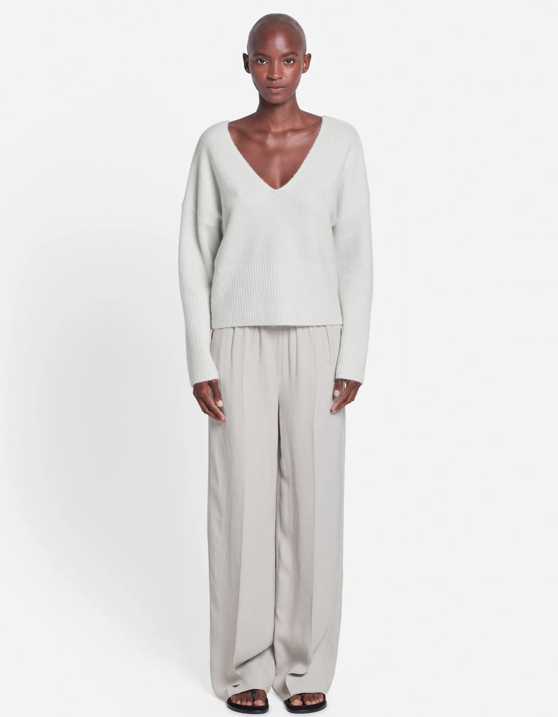 Kaschmir-Mix Pullover mit V-Ausschnitt Xeniane