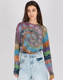 Kaschmir-Pullover mit Batik-Muster