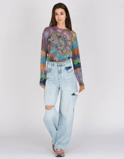 Kaschmir-Pullover mit Batik-Muster