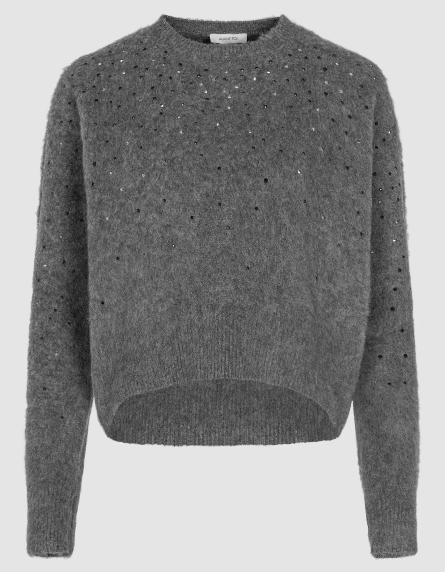Kaschmirpullover mit Strasssteinen