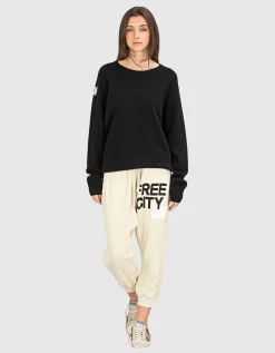 Kaschmir-Pullover mit Wording