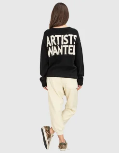 Kaschmir-Pullover mit Wording