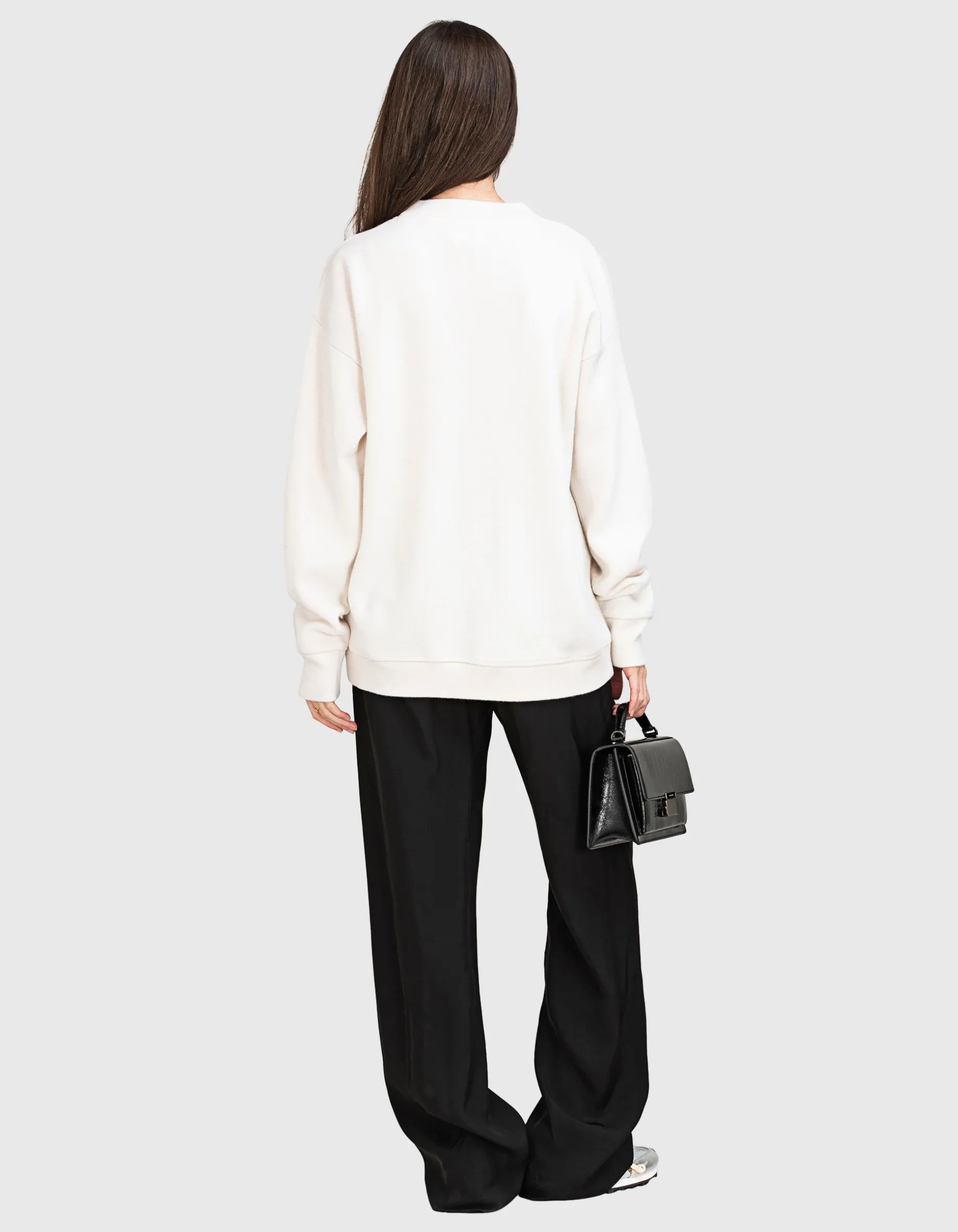 Kaschmir-Sweatshirt mit Rundhalsausschnitt