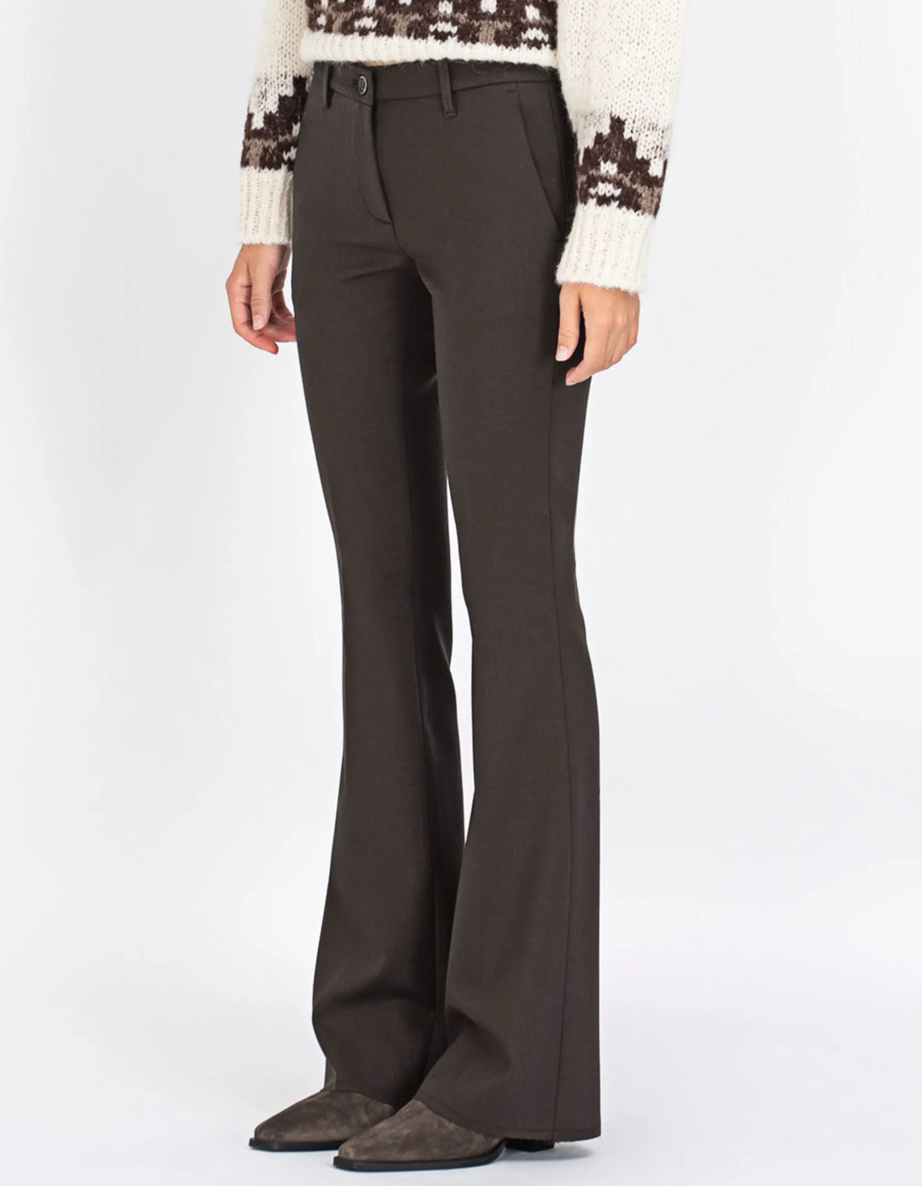 Kick-Flare Chino-Hose