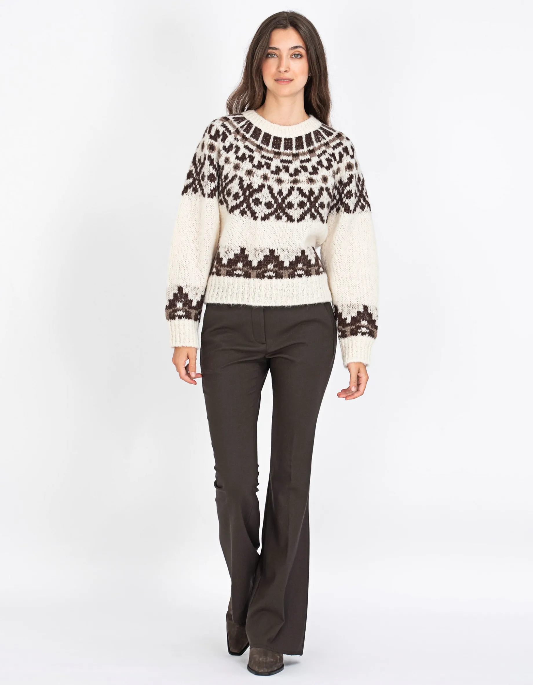 Kick-Flare Chino-Hose