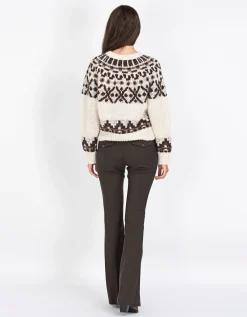 Kick-Flare Chino-Hose