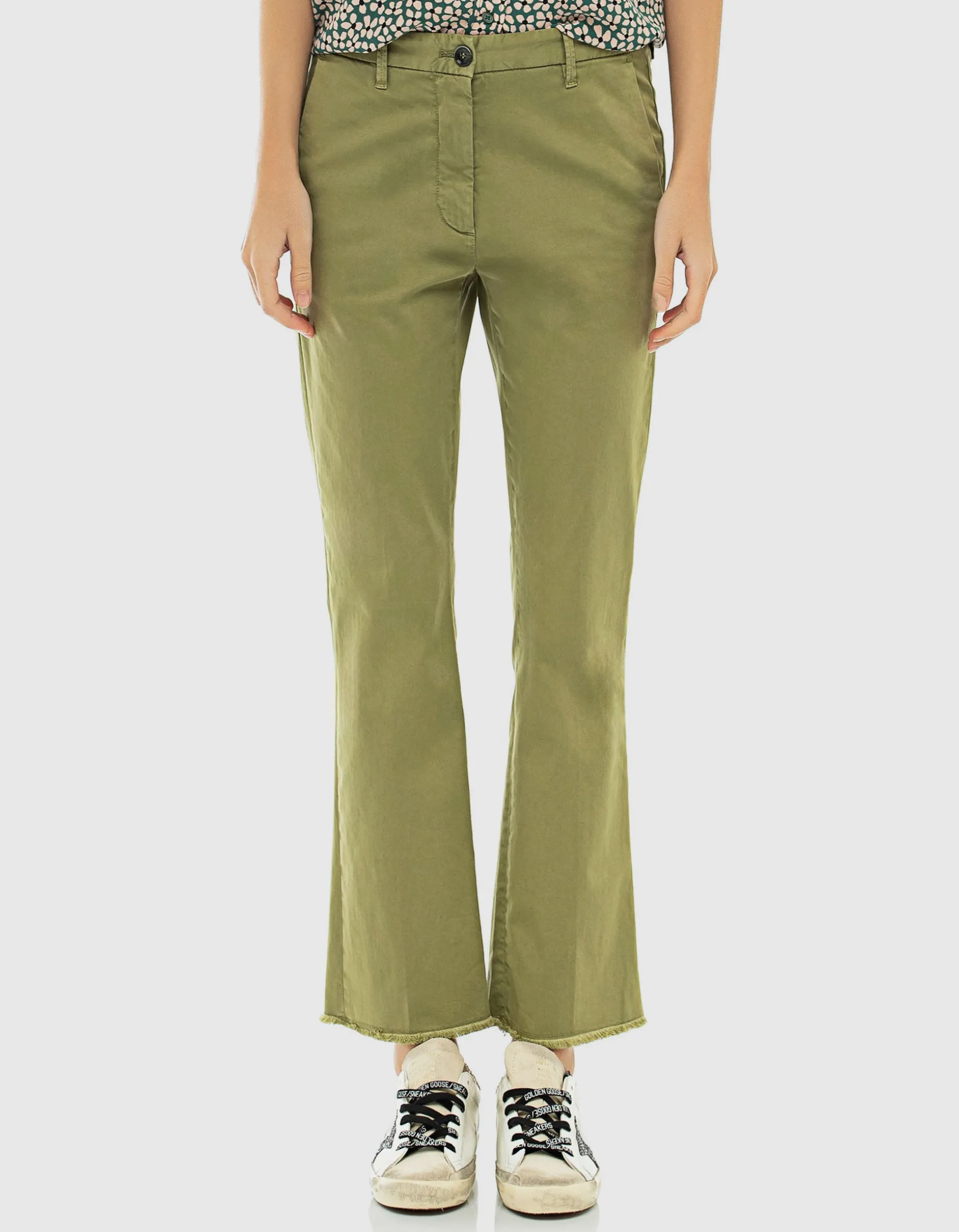 Kick-Flare Hose mit offenem Saum