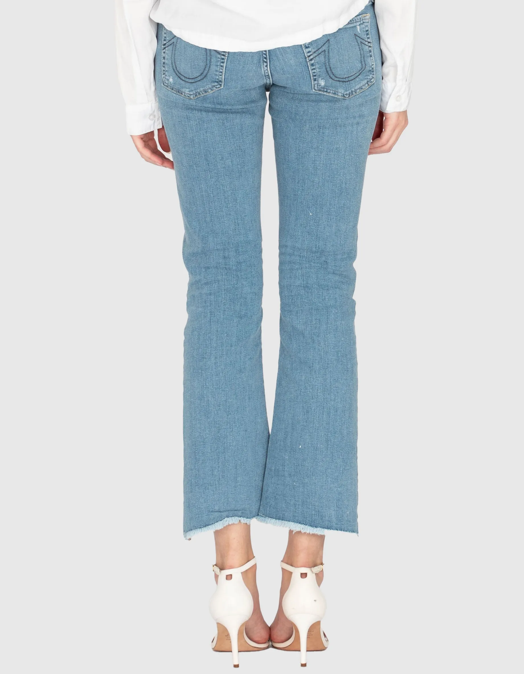 Kick-Flare Jeans Halle mit offenem Saum