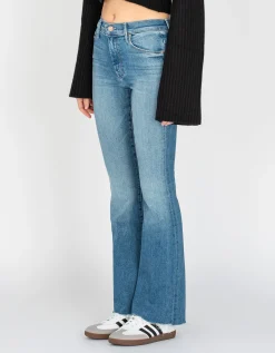 Kick-Flare Jeans mit offenem Saum