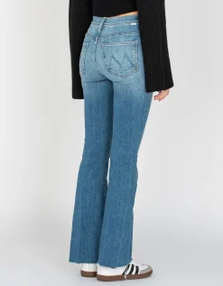 Kick-Flare Jeans mit offenem Saum
