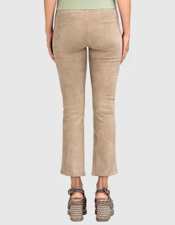 Kick-Flare Veloursleder-Hose Zaragozsa