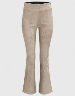 Kick-Flare Veloursleder-Hose Zaragozsa