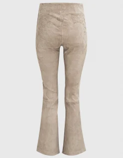 Kick-Flare Veloursleder-Hose Zaragozsa