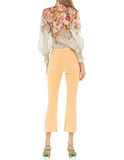 Kick-Flare-Jeans mit offenem Saum