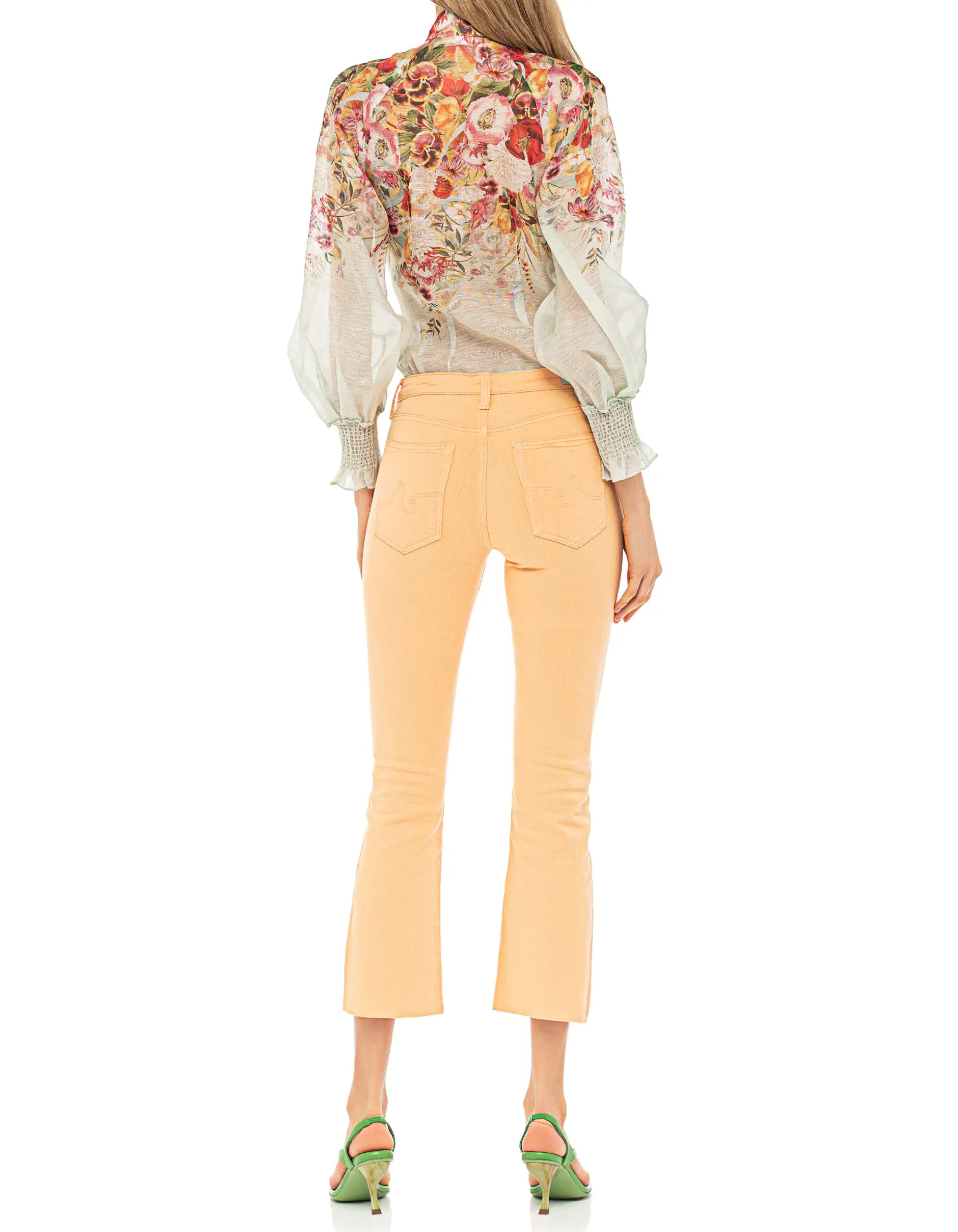 Kick-Flare-Jeans mit offenem Saum