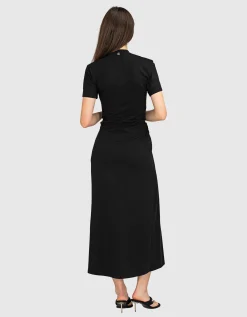 Kleid mit Cut-Outs und Metall-Ringen
