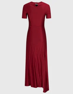 Kleid mit Raffung und Knöpfen