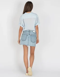 Kurzarm Oversize-Bluse