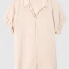 Kurzarm Oversize-Bluse Channing