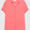 Kurzarm Oversize-Bluse Channing