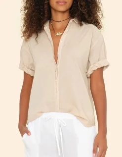 Kurzarm Oversize-Bluse Channing