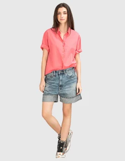 Kurzarm Oversize-Bluse Channing