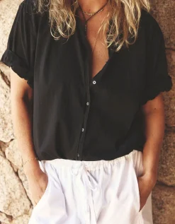 Kurzarm Oversize-Bluse Channing