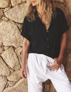 Kurzarm Oversize-Bluse Channing