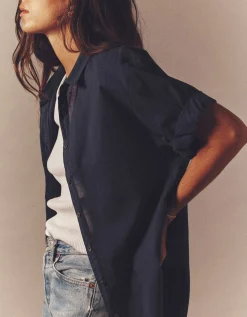 Kurzarm Oversize-Bluse Channing