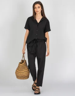 Kurzarm Oversize-Bluse Channing