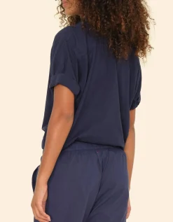 Kurzarm Oversize-Bluse Channing