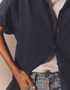 Kurzarm Oversize-Bluse Channing