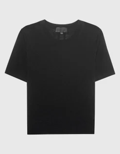 Kurzarm-Feinstrick-Pullover Leilani